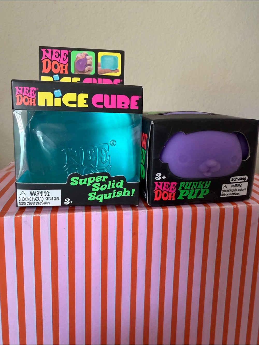 💜💜🟪NEEDOH NICE CUBE & FUNKY PUP Set, - Teal and Purple!!💙💙🟦